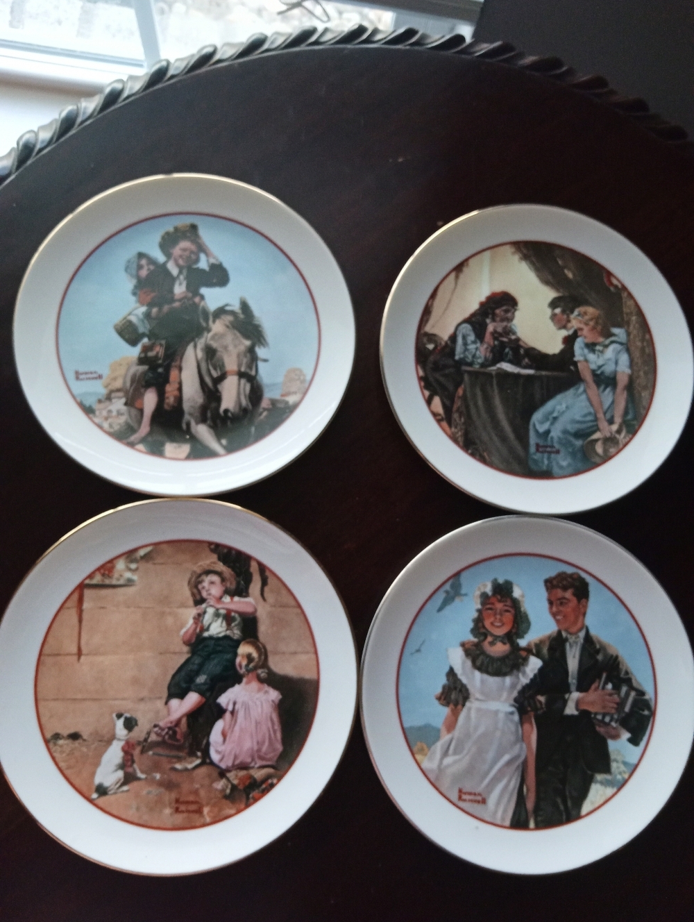Norman Rockwell 1982 Young Love Series Plates